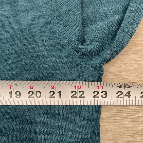 Britches Mens Wool Sweater Tight Knit Pullover V-Neck Blue Sz XL - Picture 7 of 7